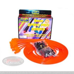 Cables para bujías, universales de 180° en color naranja